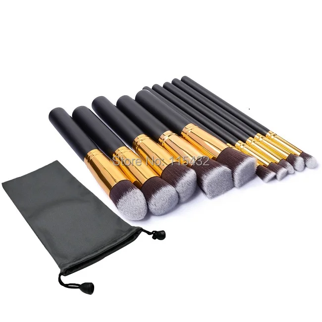 Набор профессиональных кистей для макияжа 10 шт. Косметика аксессуары косметики