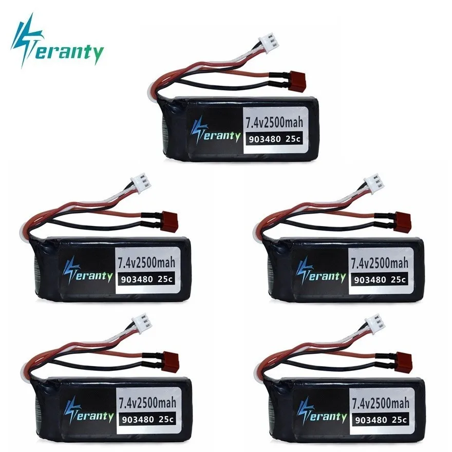7.4v 2500mAh Lipo battery for Syma X8C X8W X8G X8 RC Quadcopter Spare Parts 903480 25c Battery 12428 12423 Cars 5pcs | Игрушки и хобби