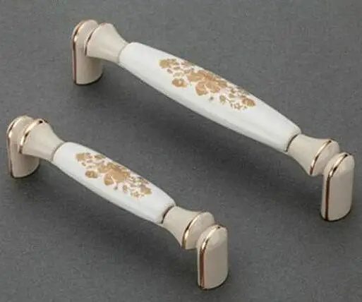 Выдвижные ручки для ящика комода кухонного шкафа золотого и белого цвета дверей