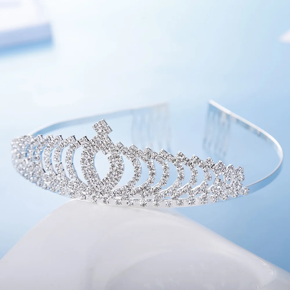 Silver 15 Модный роскошный с кристаллами свадебная корона Tiarasfor для женщин диадема принцесса тиары и короны выпускного вечера свадебная прическа невесты Аксессуары - Окраска металла: Silver 15