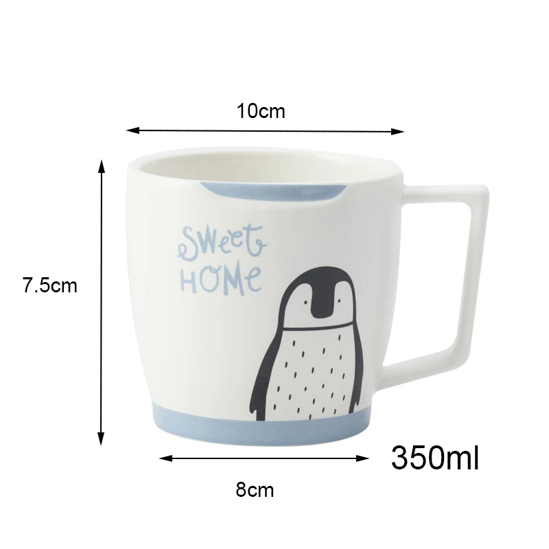 Новая матовая кружка в виде пингвина керамическая панды мультяшная чашка для