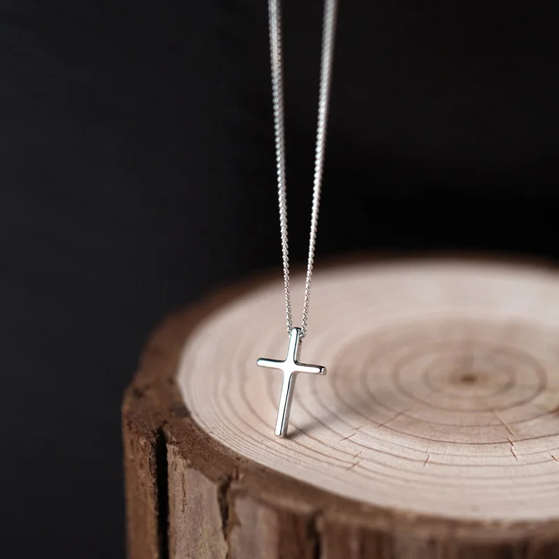 Новый полированный крест Religion ожерелья и подвески винтажные настоящие 925 пробы