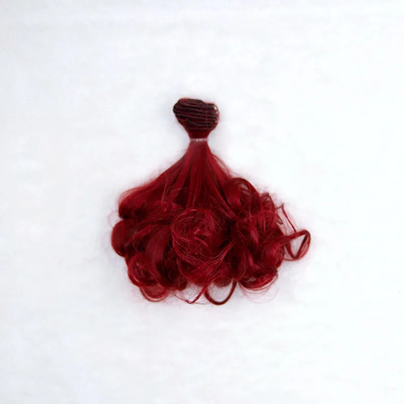 Куклы парики 25 см* 100 см для 1/3 1/4 1/6 BJD SD chole Blyth высокая температура провода Кукла Груша кудрявый парик Fapai - Цвет: 43