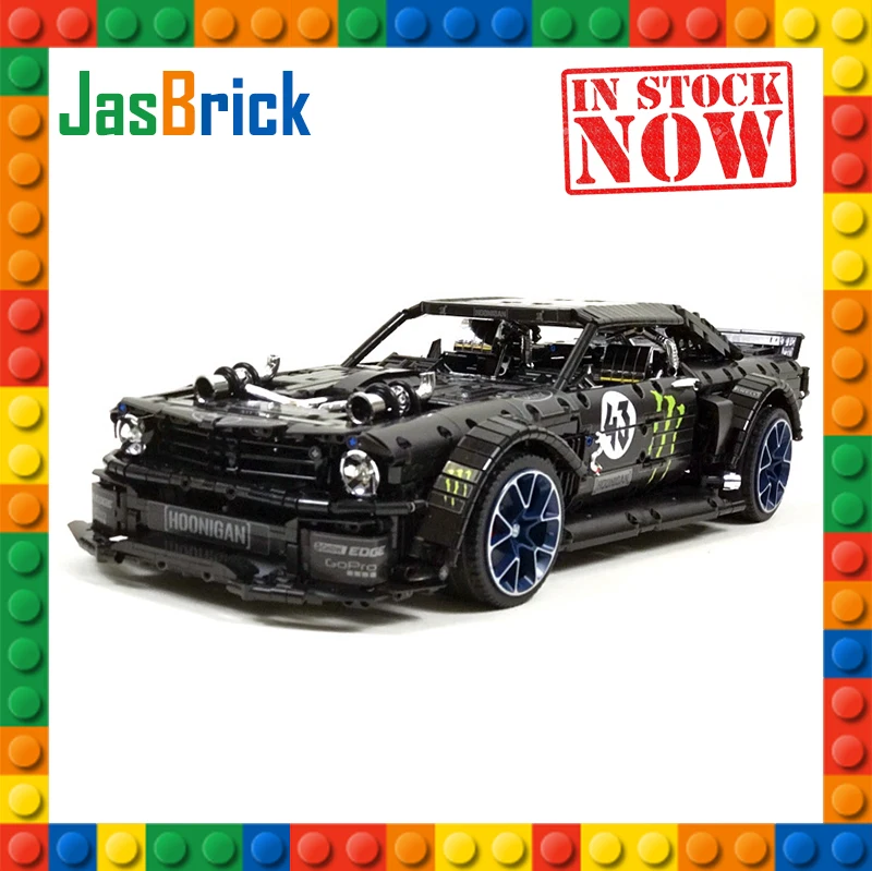 2019 Новинка 1965 Ford Mustang Hoonicorn Racing приспособление для автомобиля Technic MOC 22970 FIT 20102