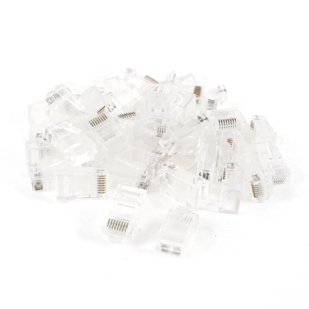 10 шт. RJ45 8P8C локальной сети CAT5E Cat5 Cat5e интернет-Разъем модульный разъем Jack Clear
