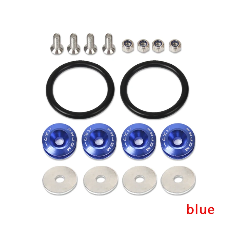 blue Быстроразъемные крепежные детали JDM идеально подходят для передние бамперы, задних бамперов и багажника/крышки лючков - Цвет: blue