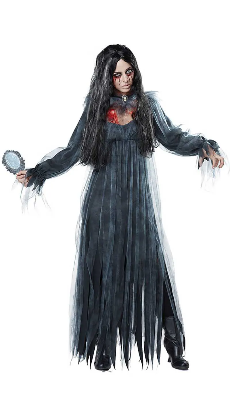 

Women Halloween Cosplay Zombie Vampire Costume White Black Demon Devil Ghosts Costume Adult Carnival Costume Women`s Fancy Dress