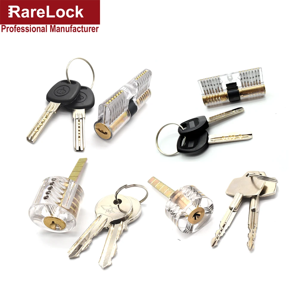 4 шт прозрачные видимые навесной замок вид в разрезе дверной Палочки тренировка