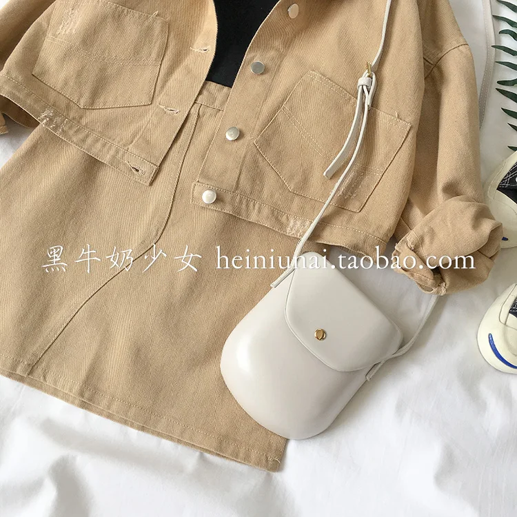 Ins Harajuku/Модная Осенняя Новинка года; джинсовая куртка в Корейском стиле из двух предметов; мини-юбка; Модный темпераментный хипстерский костюм