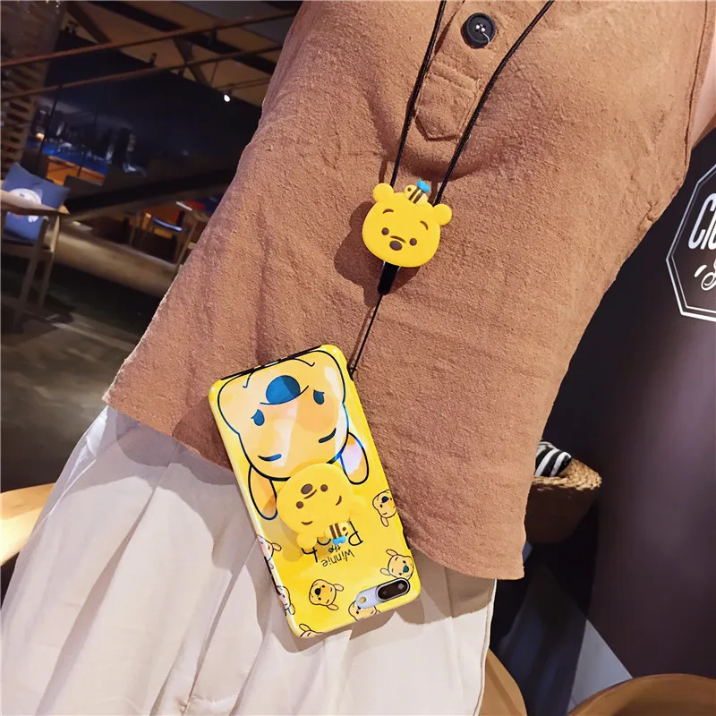 3 шт. для iPhone XS max XR X Винни свиглет чехол мультфильм Матовая Мягкая задняя крышка 8