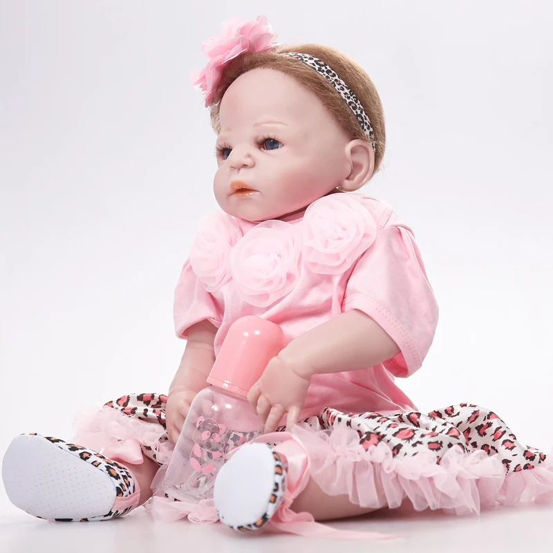 Куклы Новорожденные 55 см детские игрушки для новорожденных розовые куклы