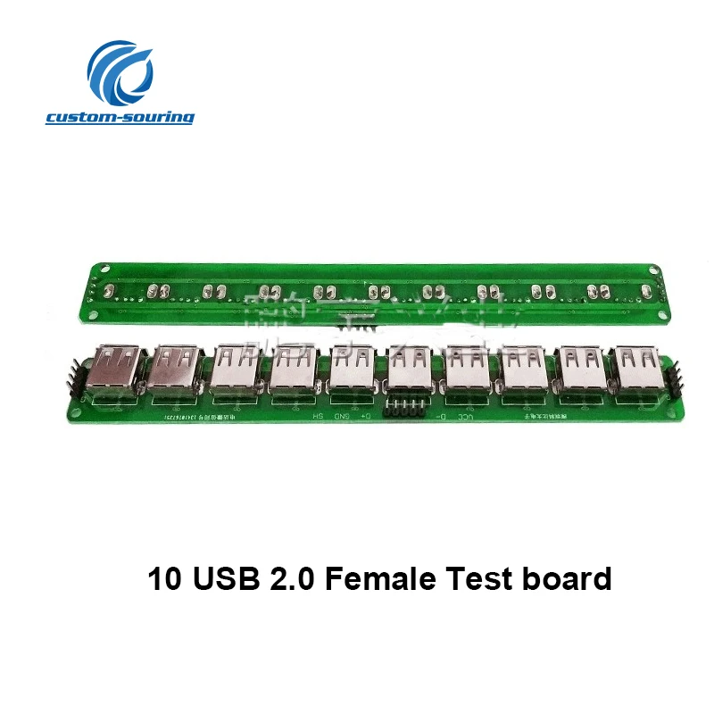 Free shipping 10 USB 2.0 Female Test board USB Universal board With connetor