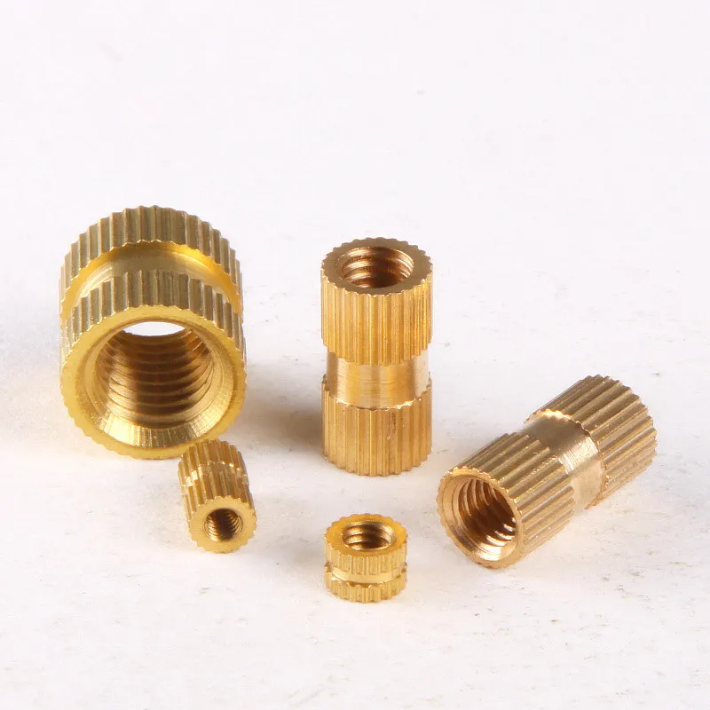 100 шт. латунные вязанные гайки врезанные M2 * 3*3 5 GB809|embedded nut|brass knurl nutsknurled nut |