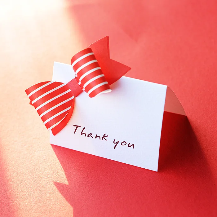 30 шт./лот простые Мультяшные открытки с сердцем креативный 3D бант