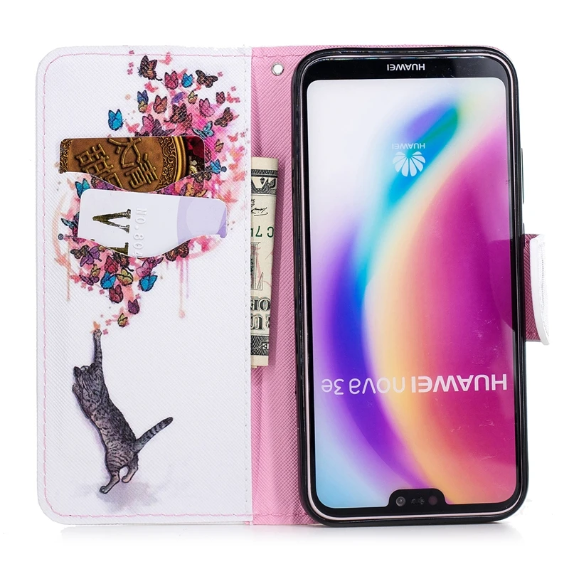 Top Quality Flip Case For Huawei P20 Lite Fashion Leather Back Cover Y3 2017 Pro Y5 Wallet Funda |
