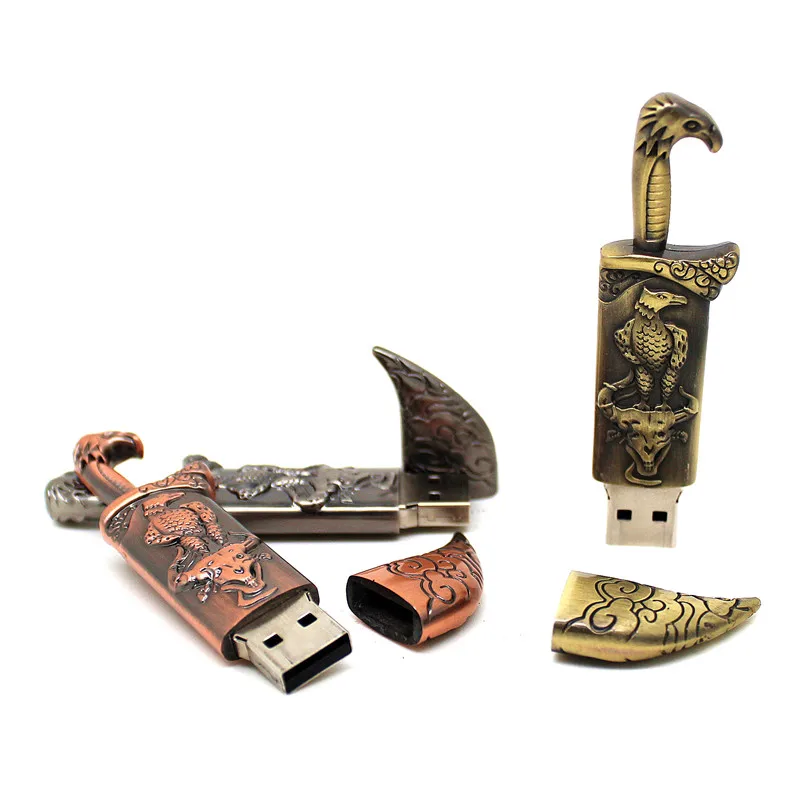 Металлический нож модель флеш-диск USB 2 0 4 Гб карта памяти Broadsword Флешка 8 ГБ 16 32 64