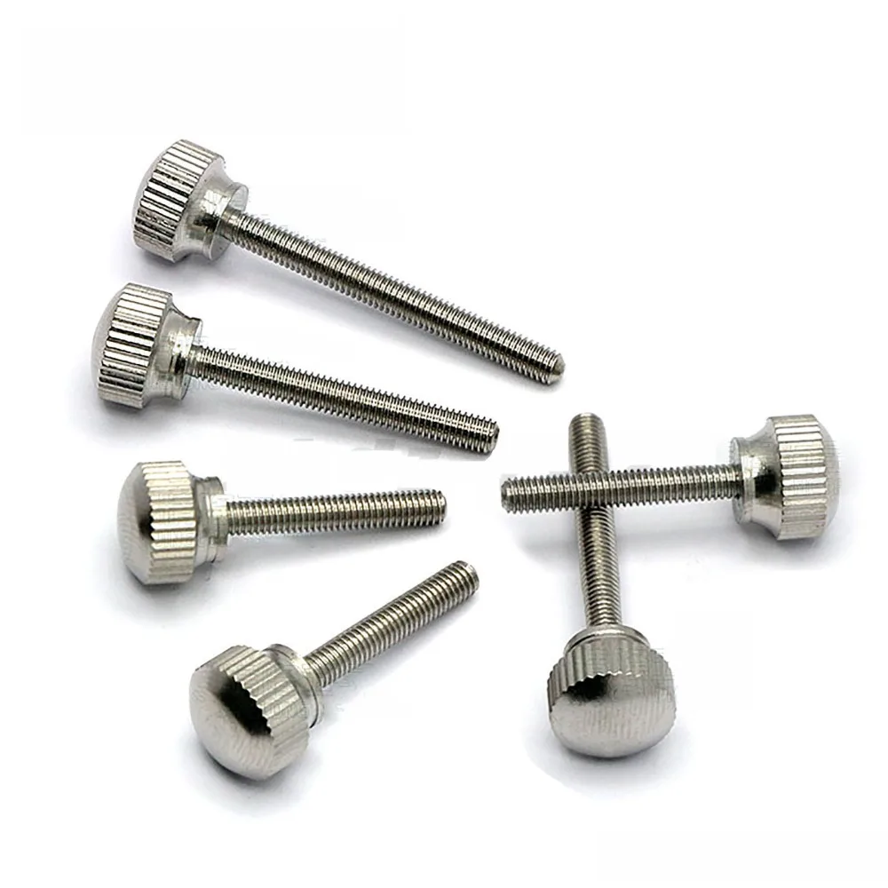 

5/10Pcs M3 303 Stainless Steel Arc Head Knurled Thumb Screw Hand Tighten Lock Screws Length 18/20/25mm