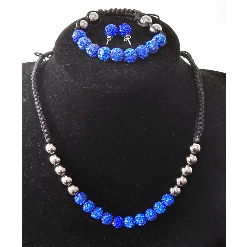 Ювелирные изделия Шамбала наборы оптом 10 мм диско шар Стразы ожерелье