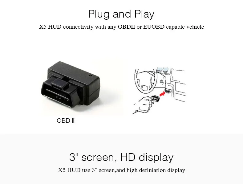 XYCING X5 3 дюймов HUD Автомобильный дисплей OBD2 скорость вождения автомобиля метр лобовое стекло автомобиля проектор KMH MPH дисплей скорость сигнализации