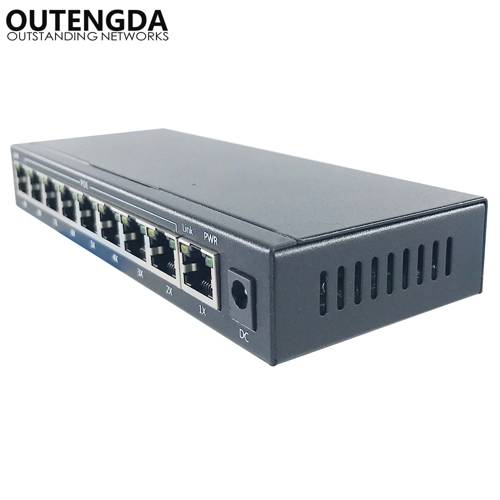 8 + 1 порта 10/100 м POE коммутатор 12 ~ 15 24 В poe сетевой с портами uplink для беспроводной