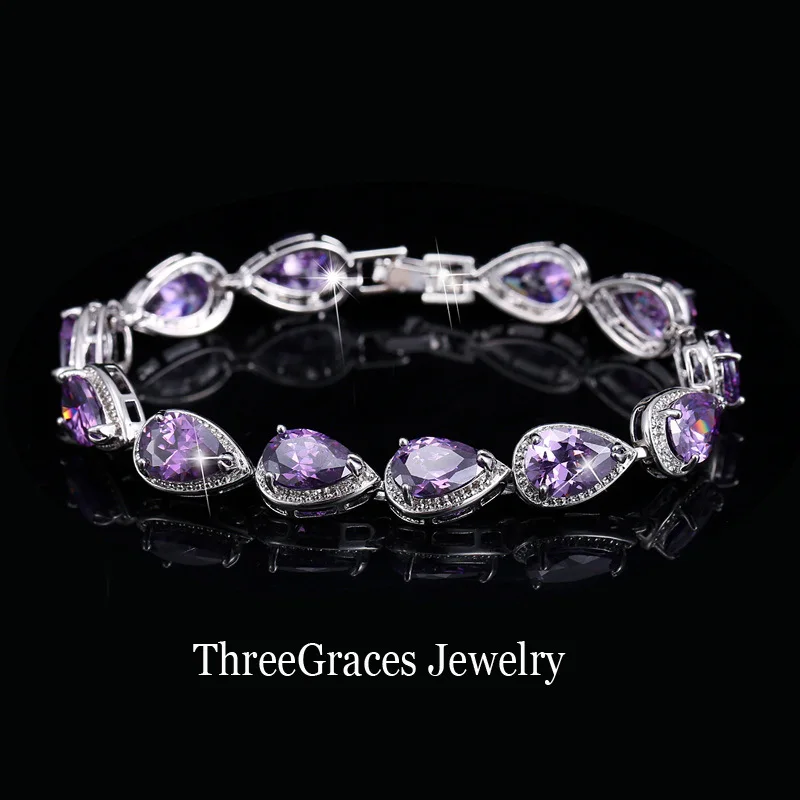 ThreeGraces роскошные свадебные вечерние ювелирное изделие овальной формы полностью