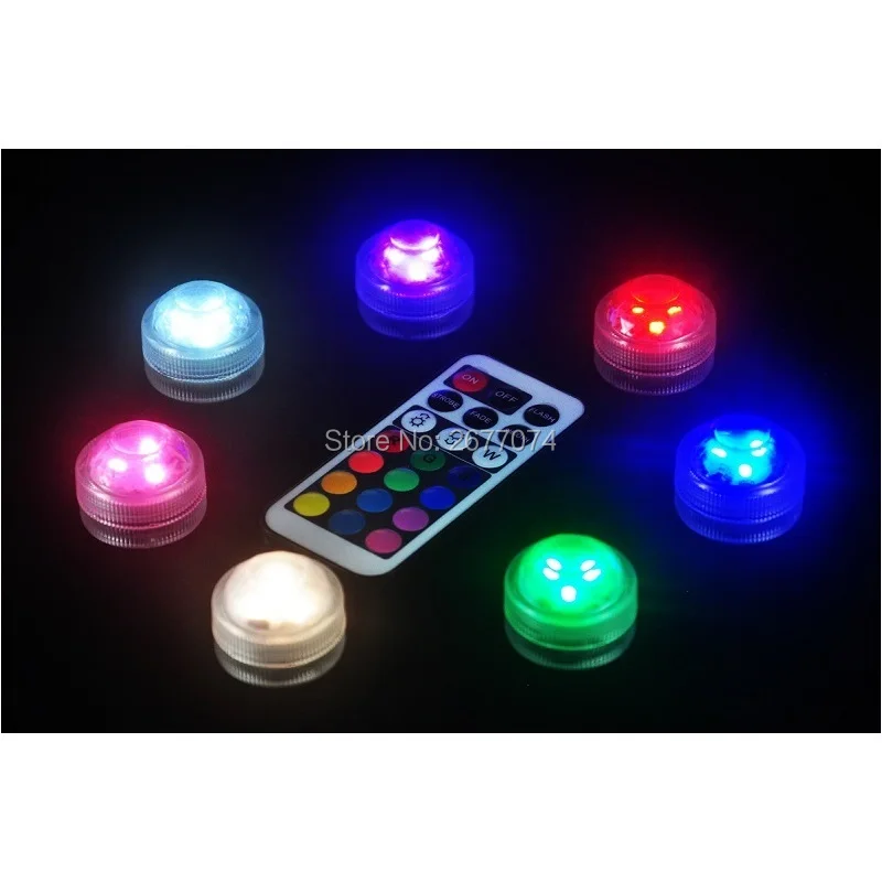 10 шт. RGB светодиодный мини светильник s ПОГРУЖНОЙ водонепроницаемый 3 светодиода