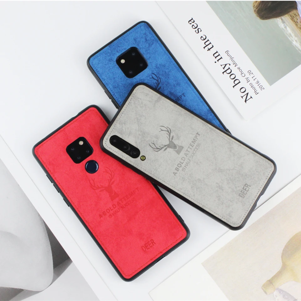 Чехол для Huawei P30 P20 P40 Nova 3 3i 7i Honor 10i 20s Mate 10 20 Pro Lite тканевый Мягкий ТПУ чехол с