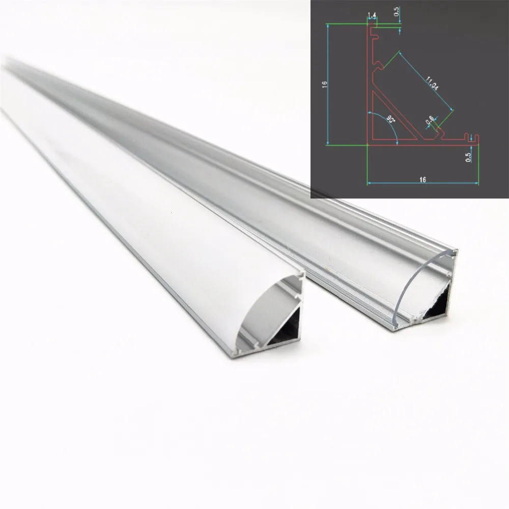 200M 2M/6.56ft V Shape светодиодный алюминиевый канал + PC крышка профиль аксессуары костюм