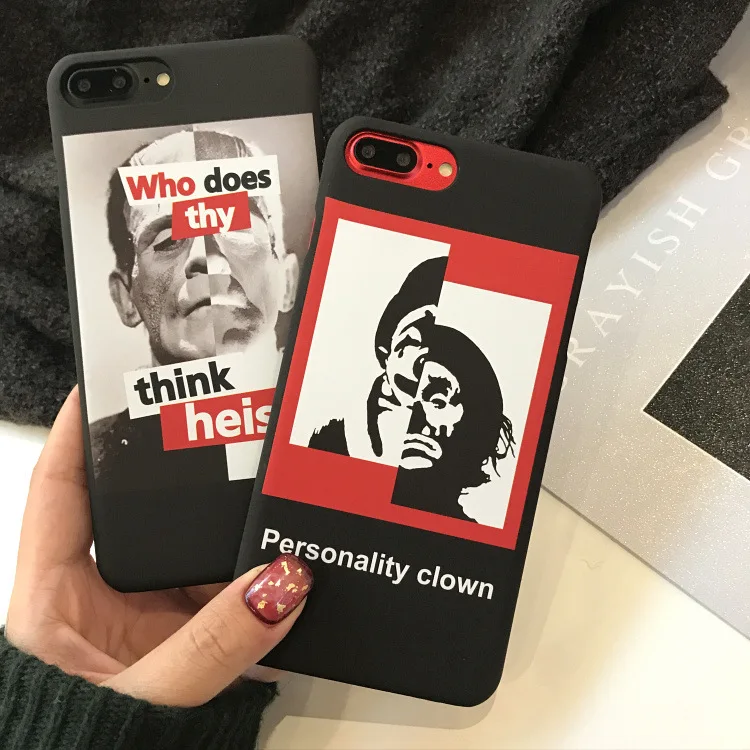 Ретро Чехол для iPhone X 6 6S Plus 7 чехол с буквенным принтом Жесткий задней панели PC Capa |
