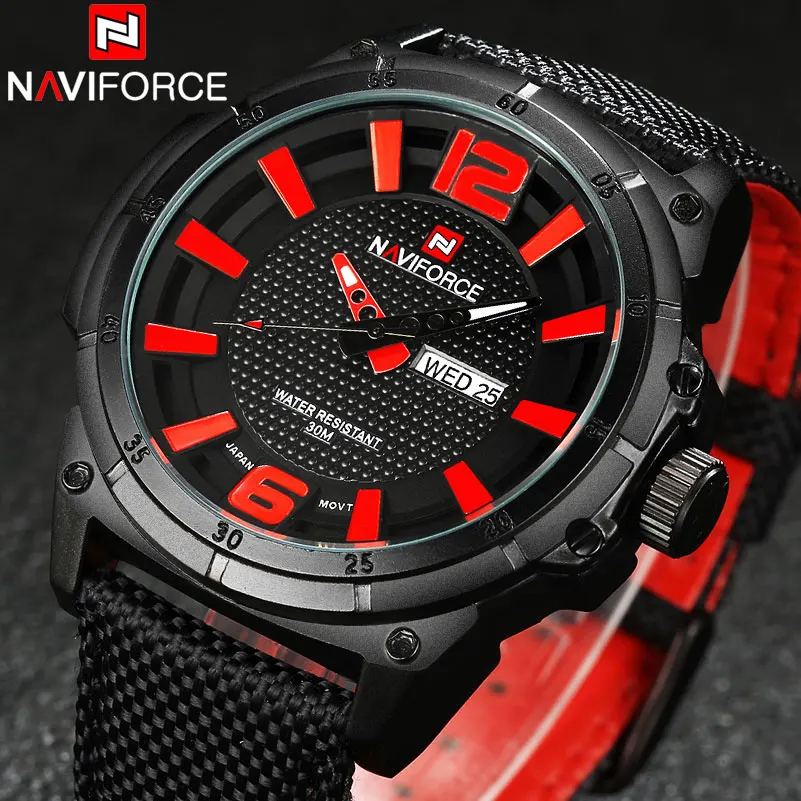 Часы NAVIFORCE Мужские кварцевые спортивные роскошные брендовые модные повседневные