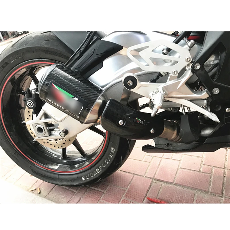 Выхлопная труба для BMW S1000RR 60 мм выхлопная 2015 2016 без косточек углеродное волокно