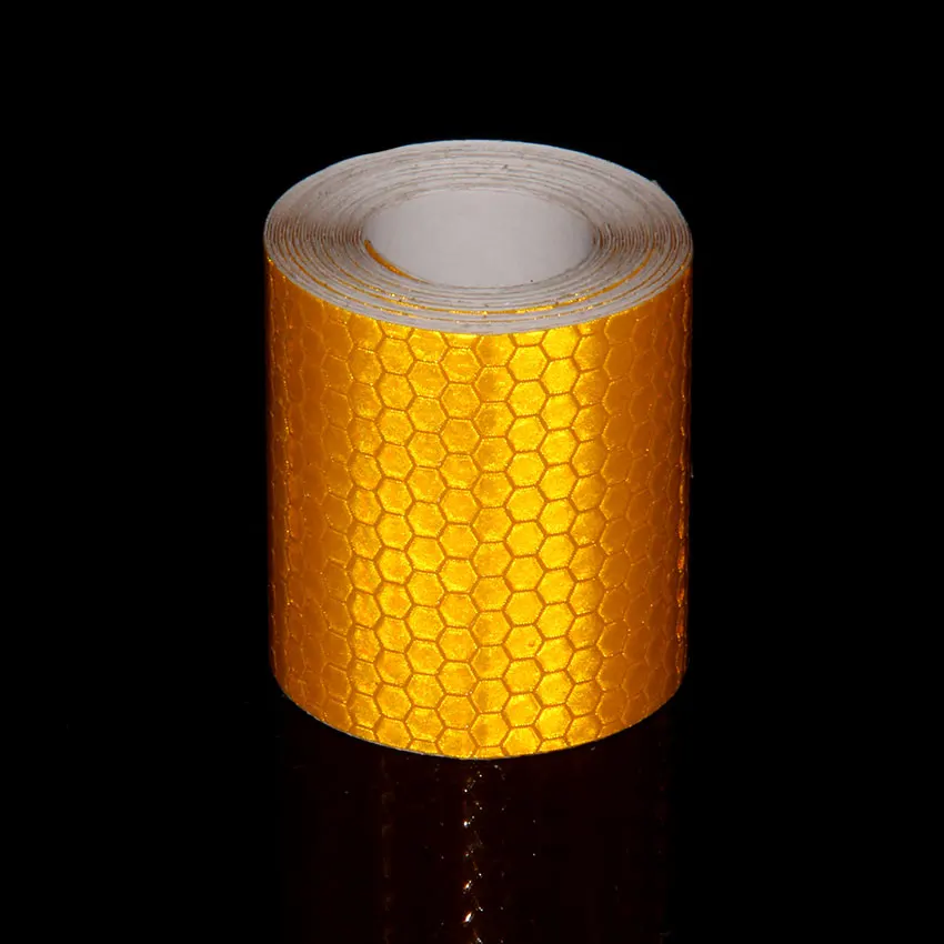 yellow Светоотражающая лента 3M наклейки для мотоциклетного шлема клейкая светоотражающая лента шляпа наклейки желтый оранжевый лимонно-зеленый клейкая лента - Цвет: yellow