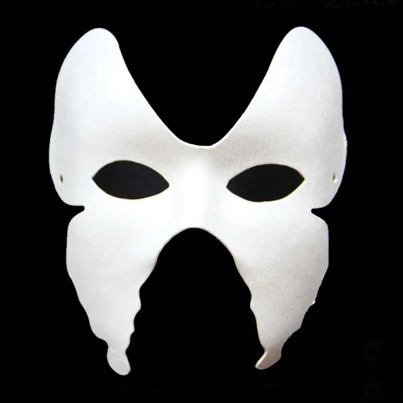 Бабочка DIY белая маска из целлюлозы неокрашенные венецианские маски для мужчин