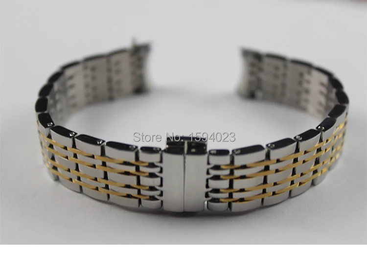 

14mm T085210 T085207A New Watch Parts Solid Stainless steel Gold plating bracelet strap Rose gold plated WatchBands For T085