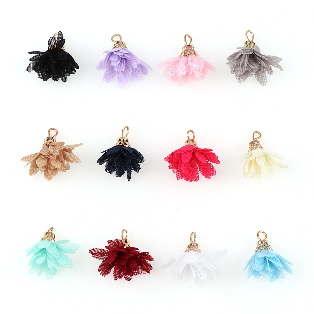 20 шт. 2 см Смешанные Цвета кисточки винтажная Ткань бахрома для макраме сделай сам