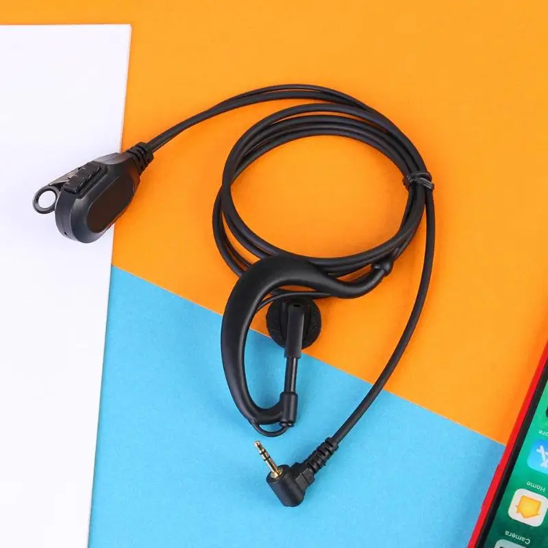 G Shape 2.5mm 1Pin Earphone Earpiece with PTT Mic for Motorola Cobra Radio | Электроника