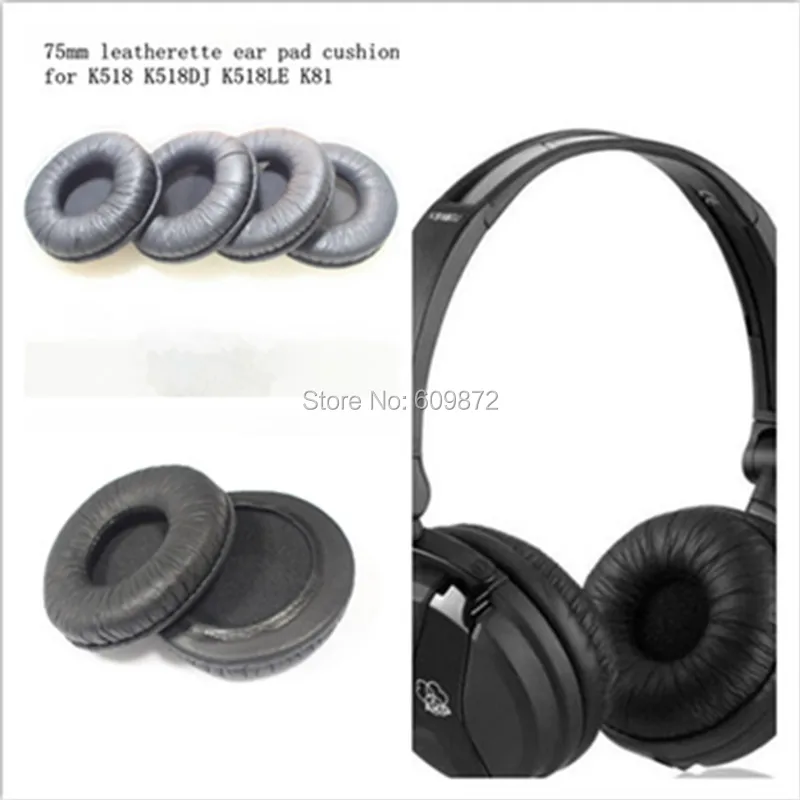 

Linhuipad 10 Pack of Replacement Leather Ear Pads Ear Cushions 75mm diameter fit on K518 K81