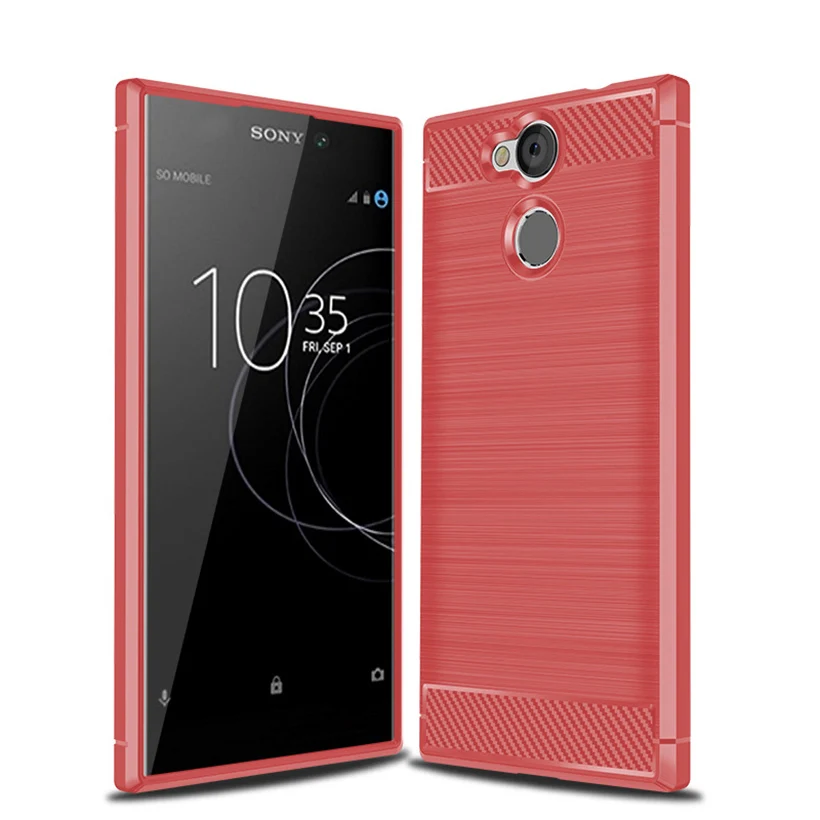 Red003 Чехол из углеродного волокна для sony Xperia L2 чехол для sony L2 20 10 Plus XZ4 XZ3 XZ2 XZ1 Compact Mini XZ XA3 XA2 XA1 Ultra Plus чехол - Цвет: Red003