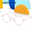 MERRYS дизайн для женщин модные трендовые кошачий глаз очки рамки дамы близорукость рецепт оптические очки S2010