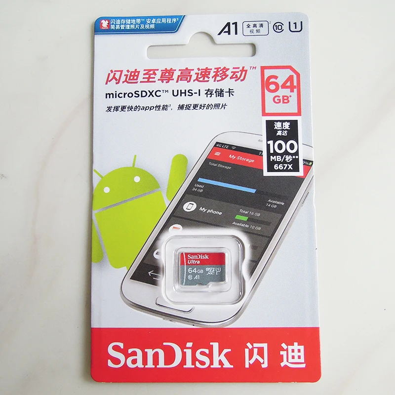 Карта памяти SanDisk Micro SD 32 ГБ 16 класс 10 карта SDHC мини 64 128 256 MicroSDXC для смартфонов