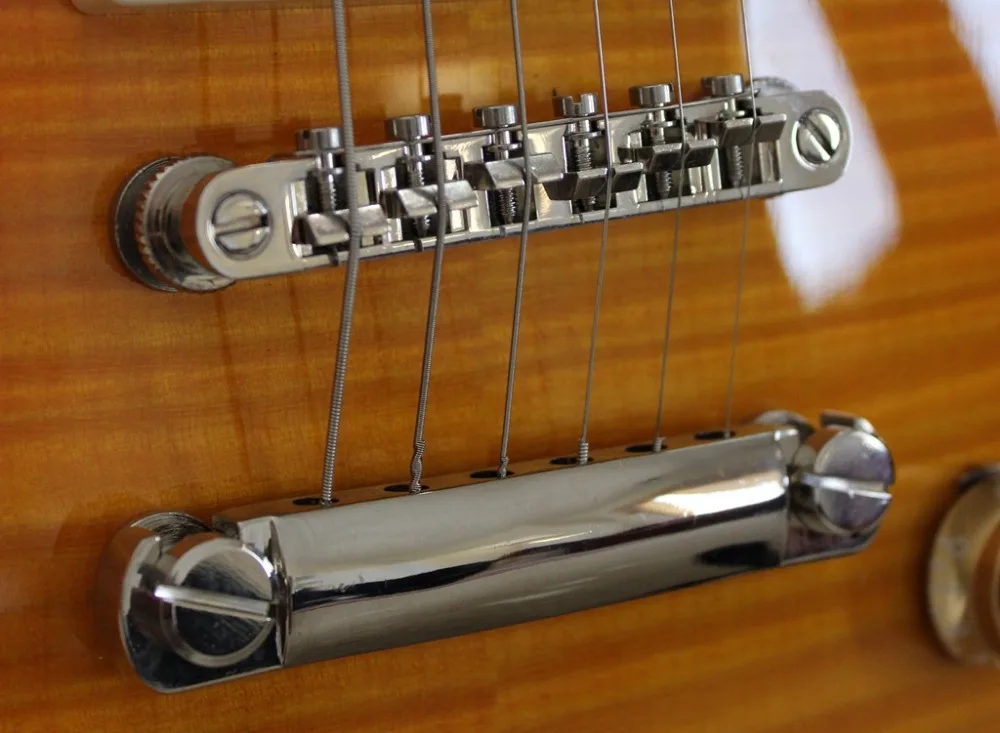 

High Quality Adjustable 6 Strings Chrome Guitar Bridge Roller Saddle Metal Guitar Bridge for epiphone lespaul