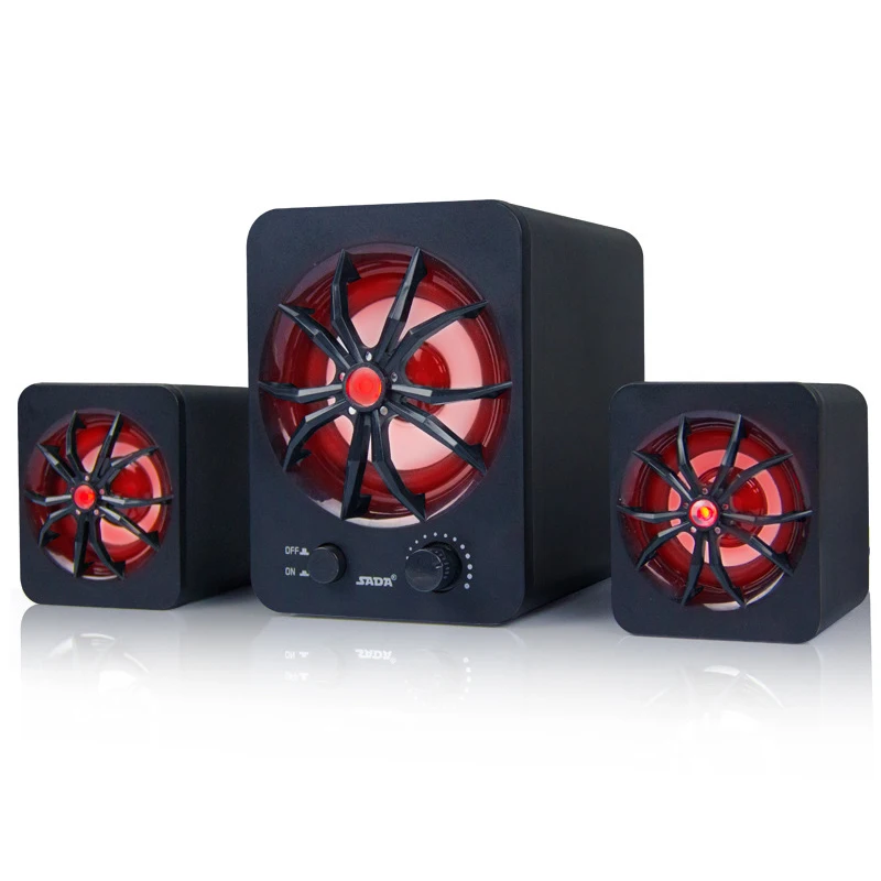 SADA D 207 сабвуфер стерео бас USB 2 1 динамик атмосферное светодиодное освещение 3D