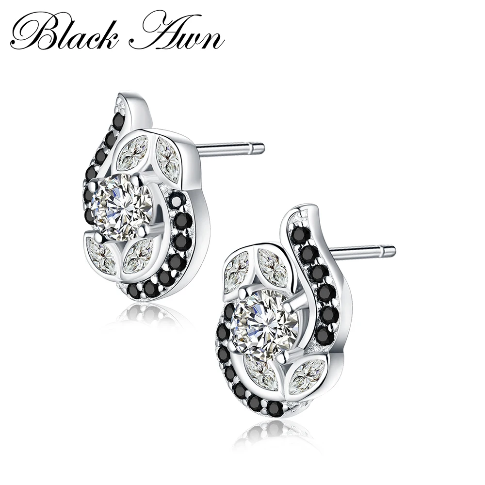 Женские серьги гвоздики из серебра 100% пробы T138|stud earrings|earrings forearrings for women |