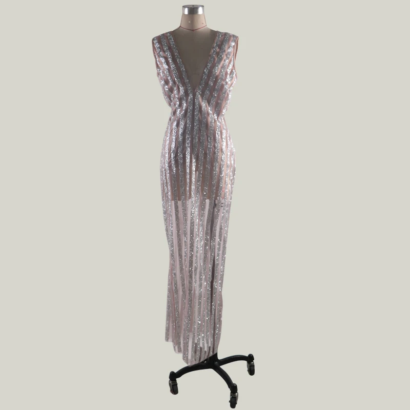 ZTVitality 2019 Vestidos Новый сексуальный лоскутное блёстки Длинное Платье женское Летняя
