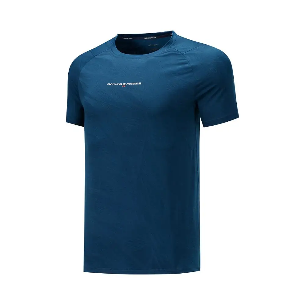 Мужская Тонкая дышащая футболка Li Ning с подкладкой из 88.2% полиэстера 11.8% спандекса