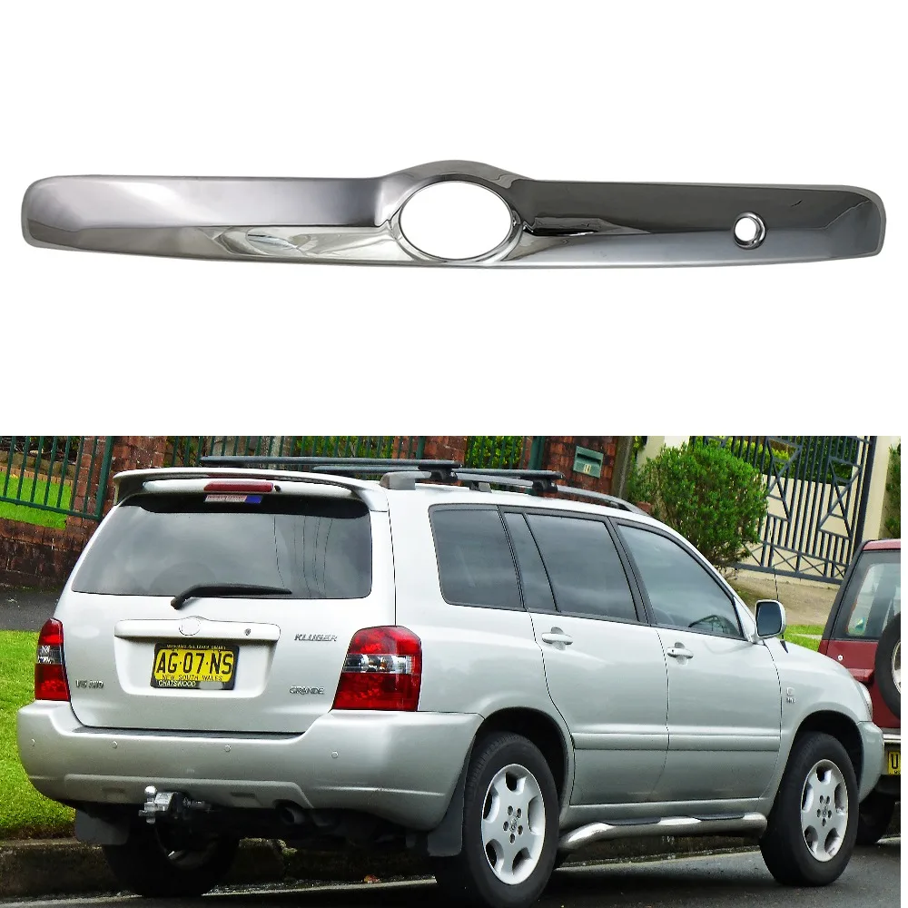 Хромированная крышка багажника для Toyota Highlander Kluger 2003 2004 2005 2006 2007|Обивка багажника|