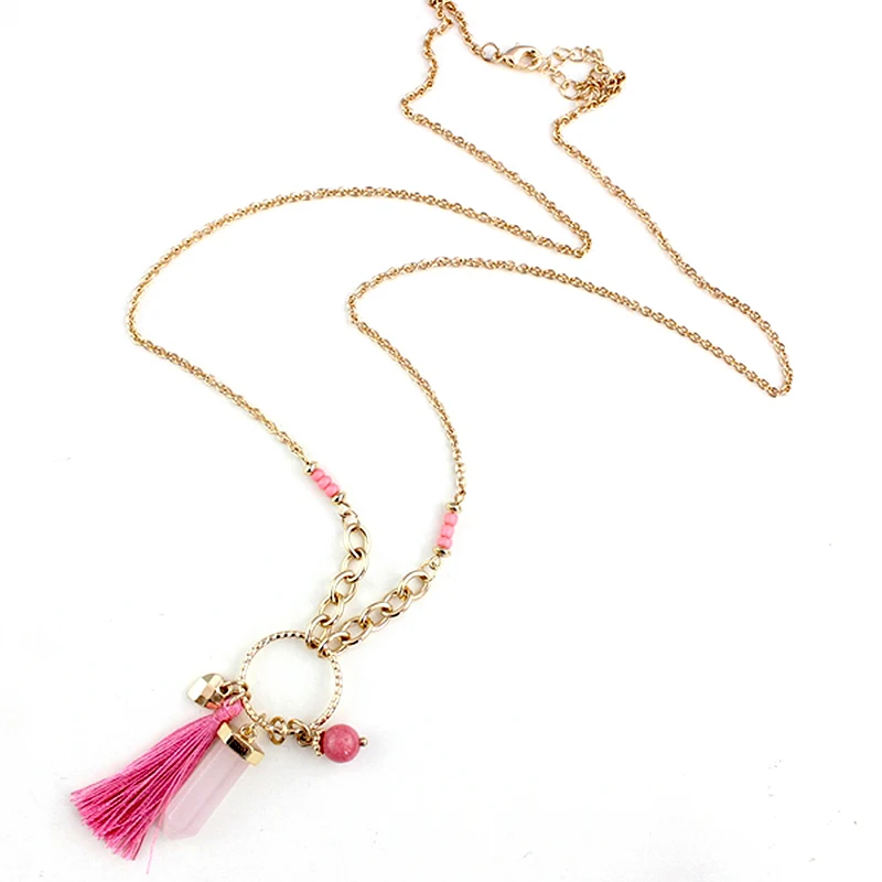 TOUCHEART холодное длинное ожерелье женское Розовое и подвески Love Boho Jewelry бижутерия