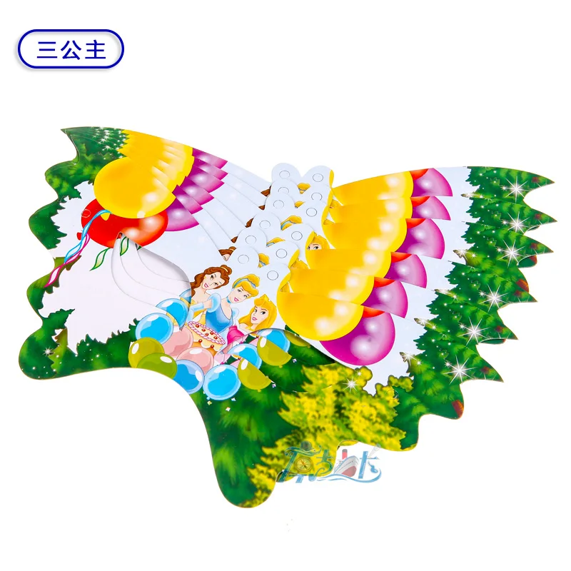 High Quality 12pcs/set Cute Mickey Minnie Mouse Mermaid Ariel Thomas paper mask for Kids Birthday Party Decoration | Дом и сад