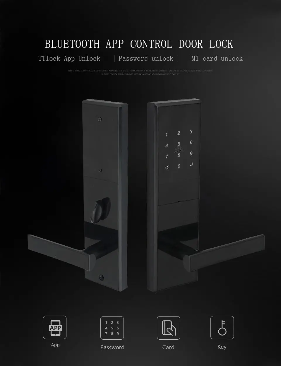 Wifi TTLock приложение электронный дверной замок Bluetooth телефон управление США цилиндр сенсорная клавиатура пароль смарт-карта цифровые замки YOHEEN