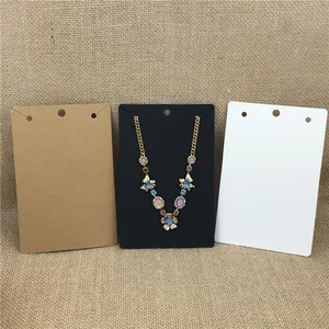 Квадратная карточка с орнаментом, карточки из крафт-бумаги для ювелирных изделий, ожерелья, карточки для больших подвесок, ожерелья в упаковке, карточка без рисунка, 15x10 см, 50 шт.лот